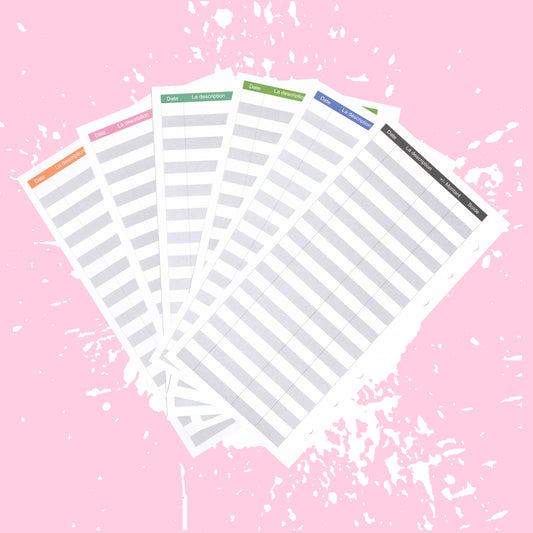 6 Fiches de Suivi en francais verso