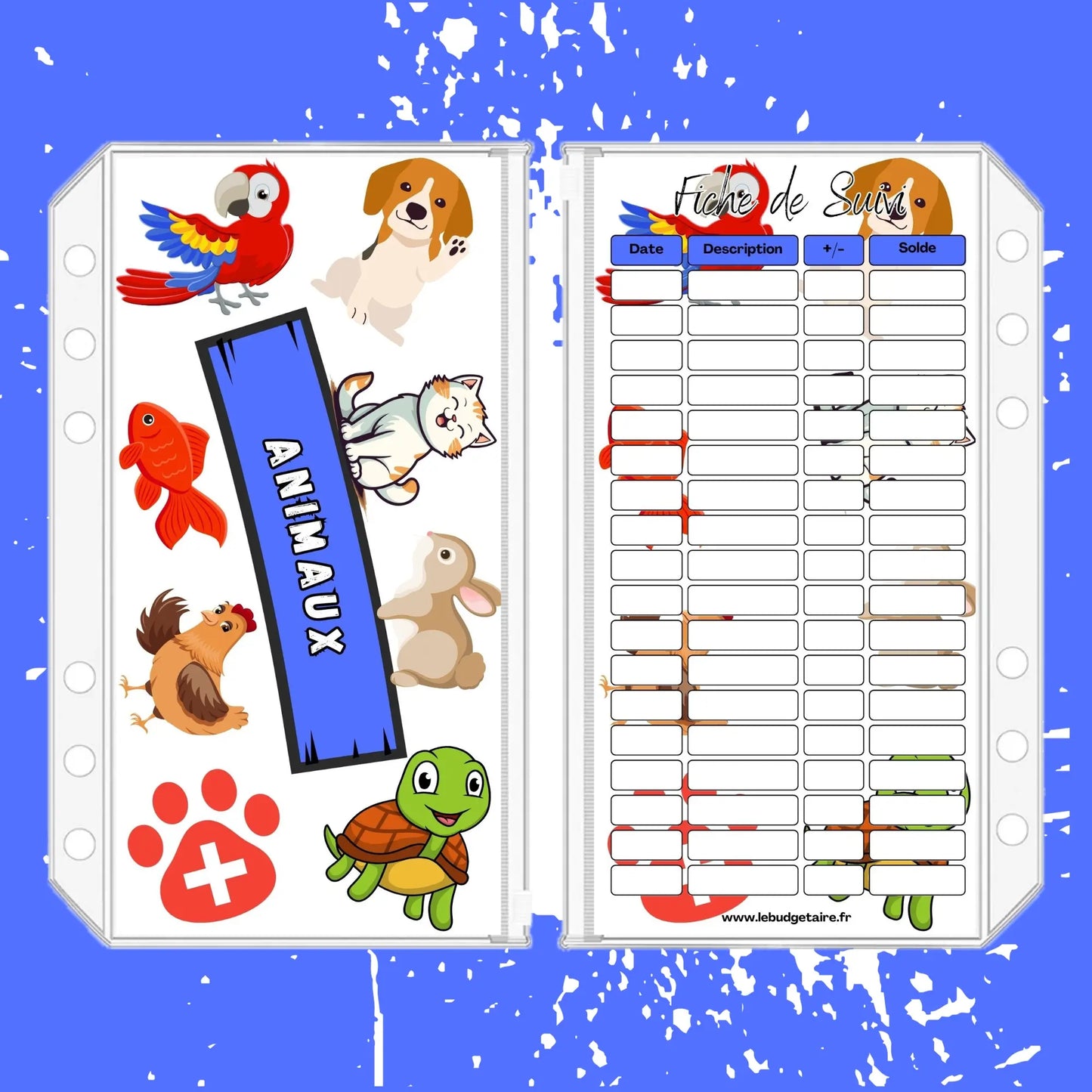 Enveloppe budget stylisee "Animaux"