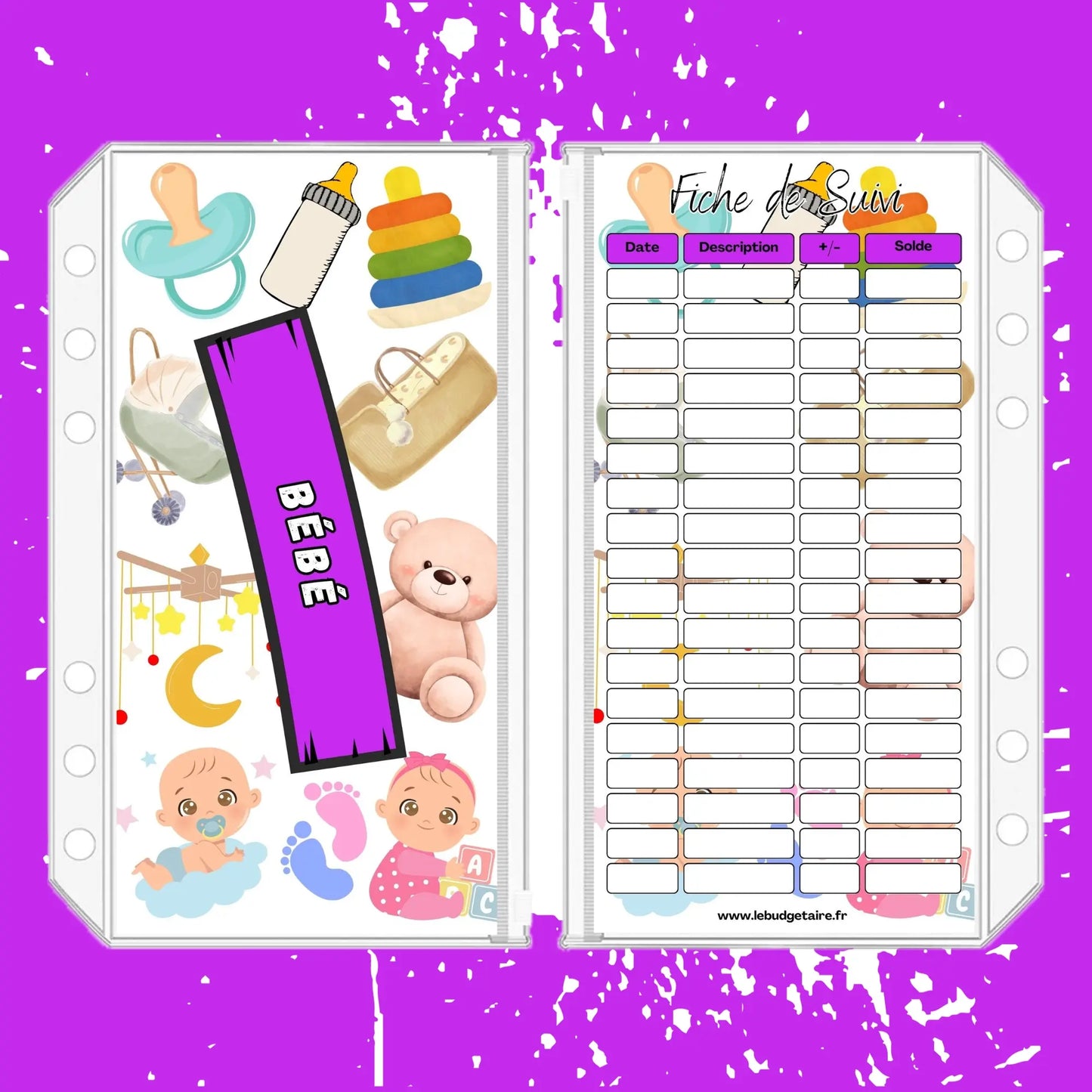 Enveloppe budget stylisée "Bébé"
