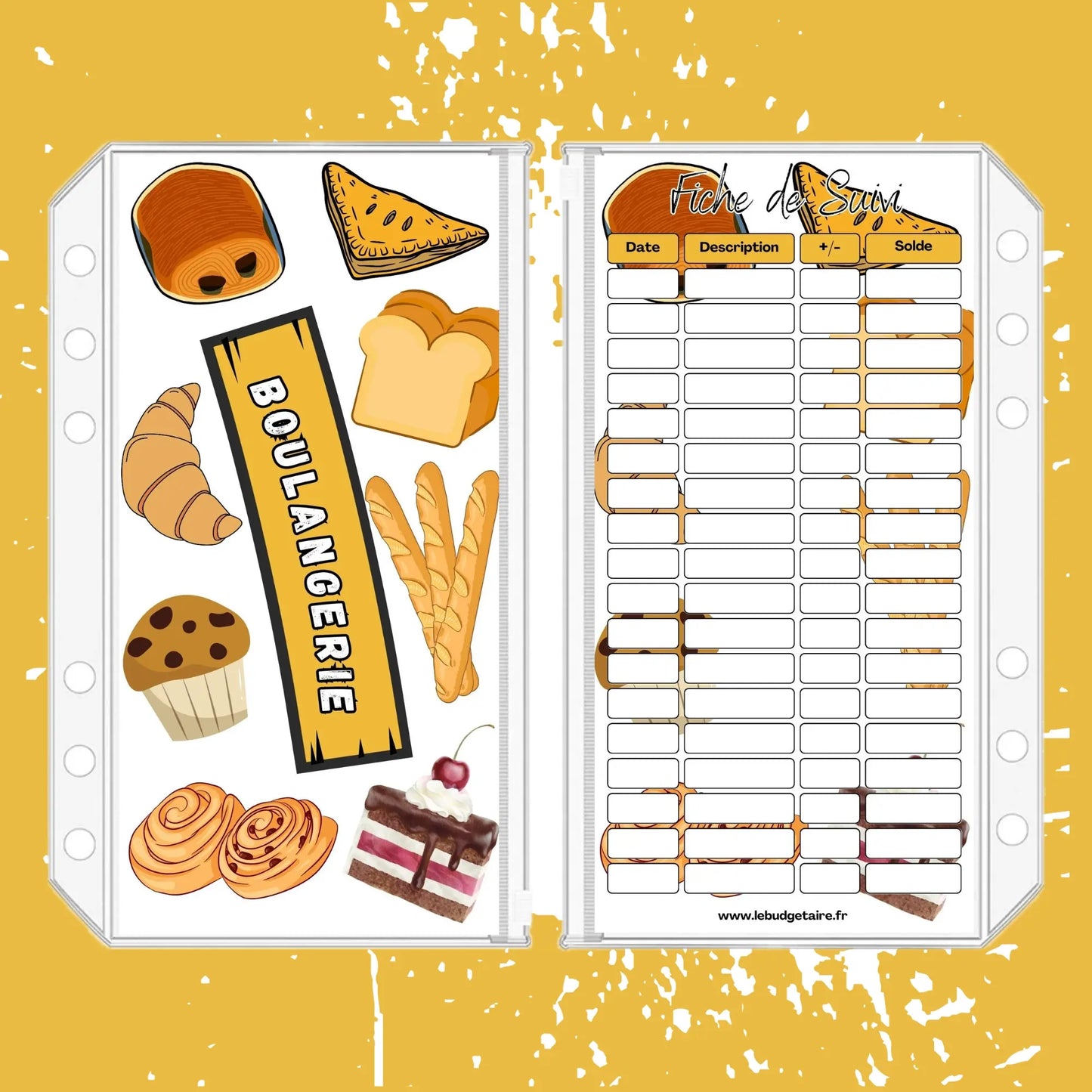 Enveloppe budget stylisée "Boulangerie"