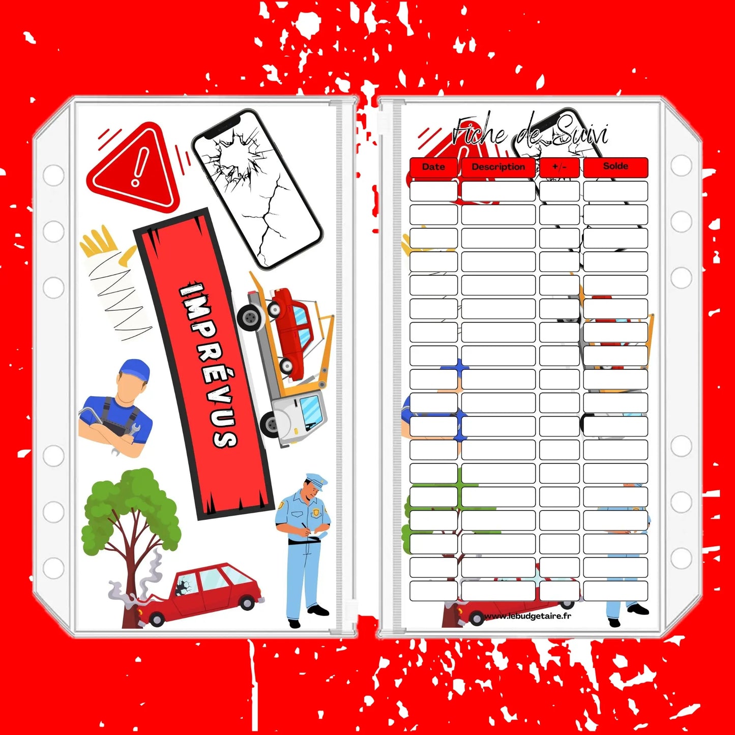 Enveloppe budget stylisée "Imprévus"