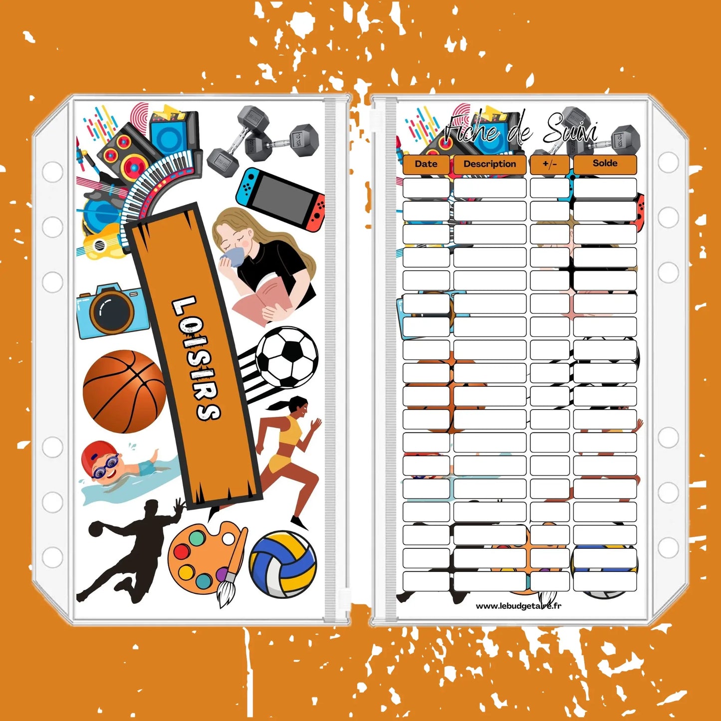 Enveloppe budget stylisée "Loisirs"