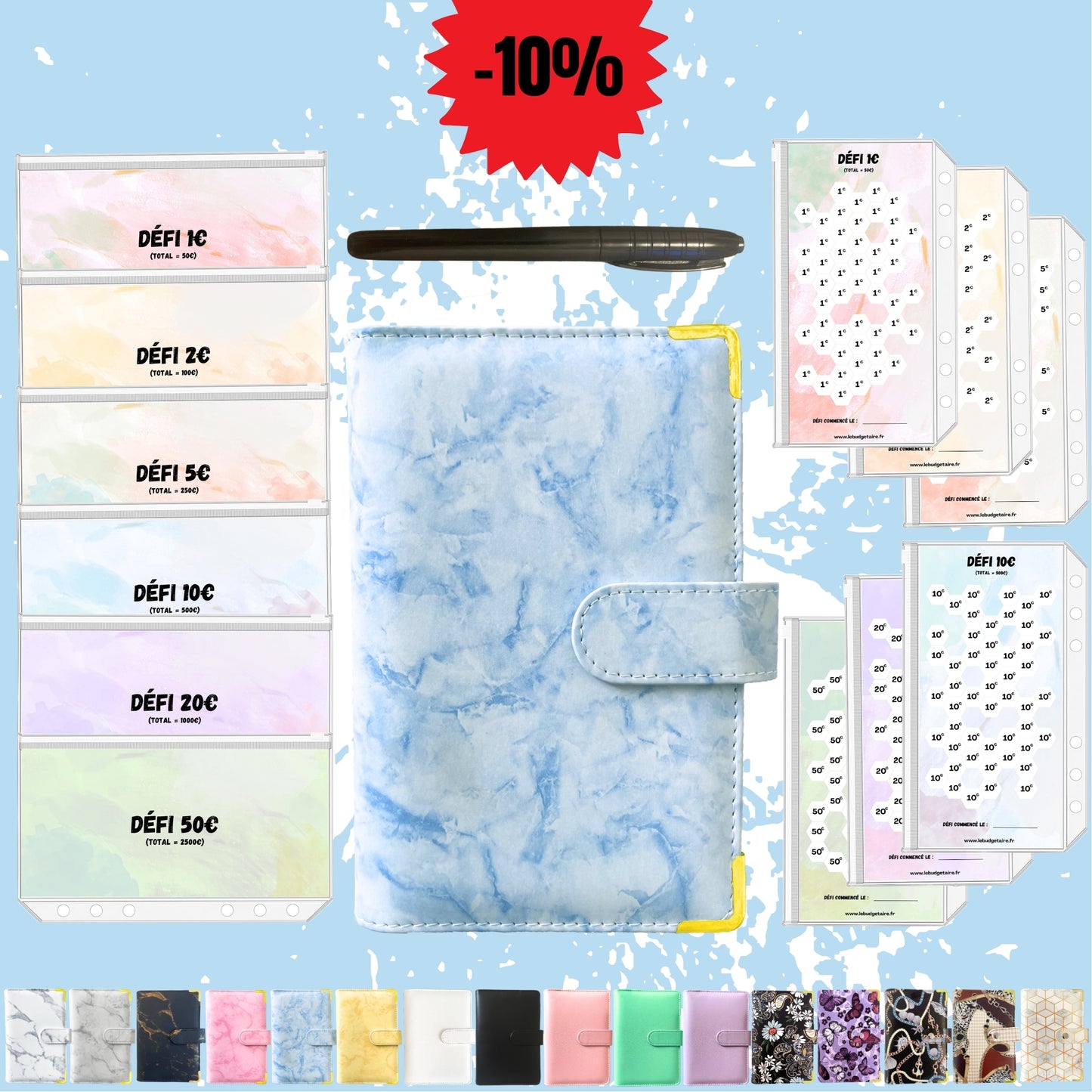 Pack Defi marbre bleu