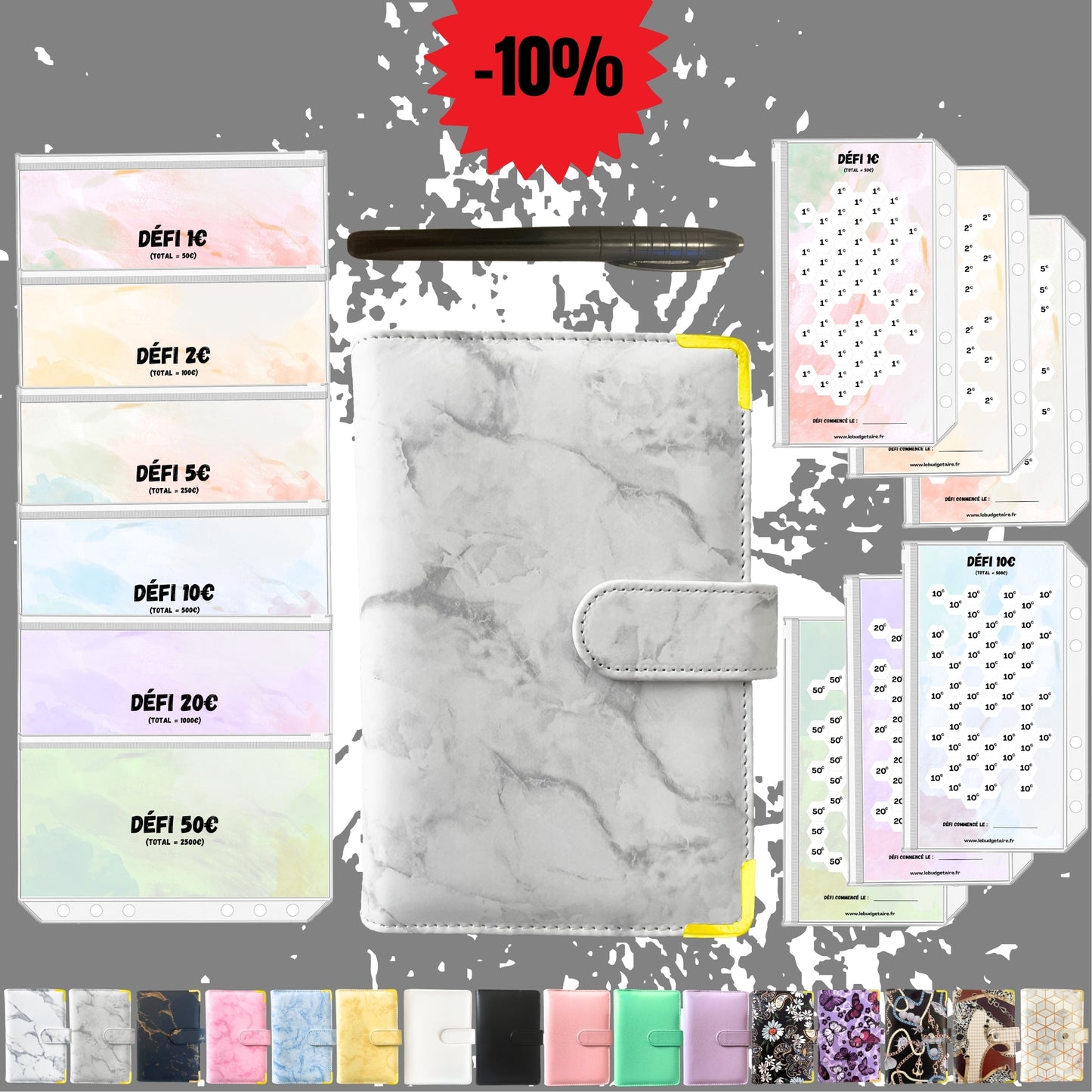Pack Defi marbre gris