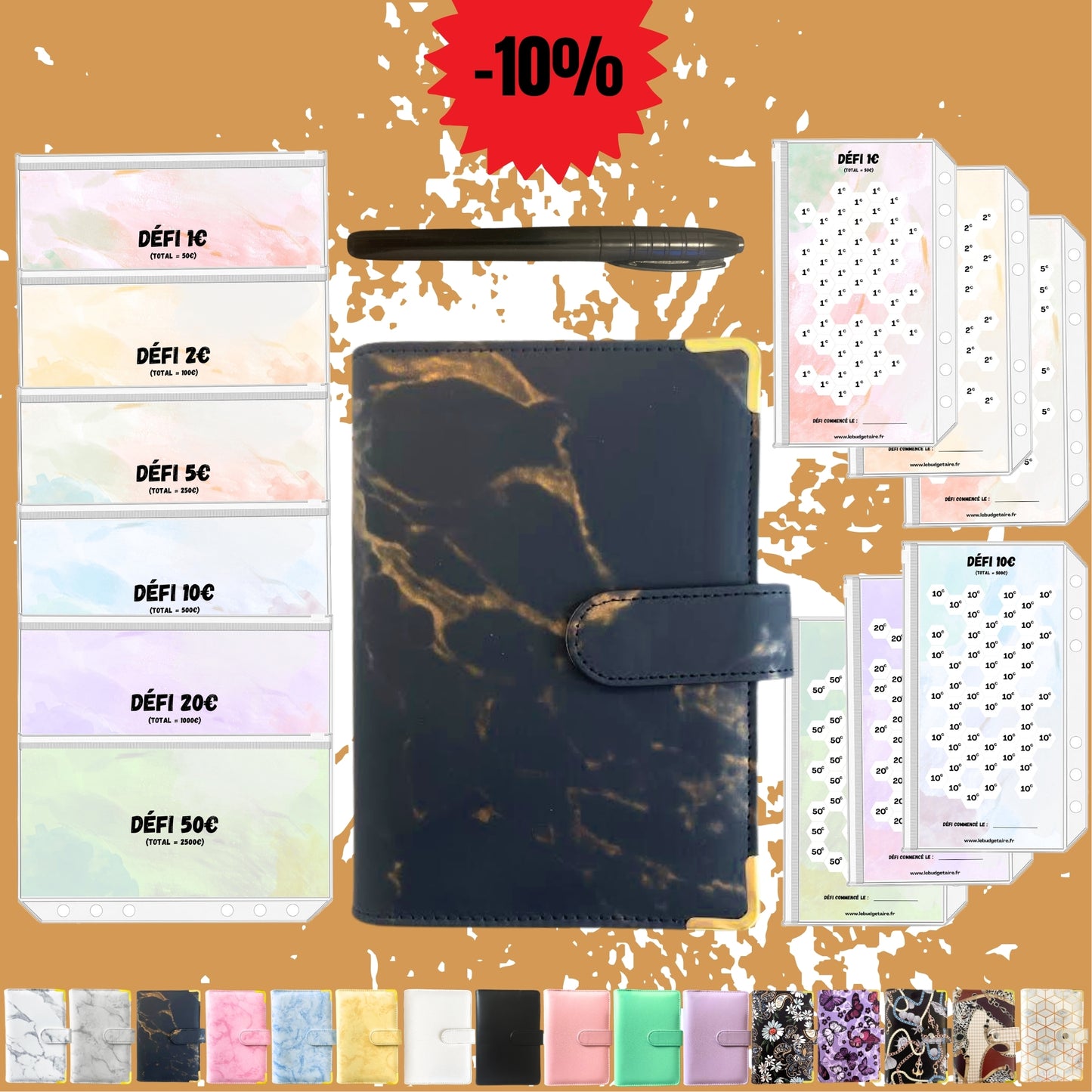 Pack Defi marbre noir