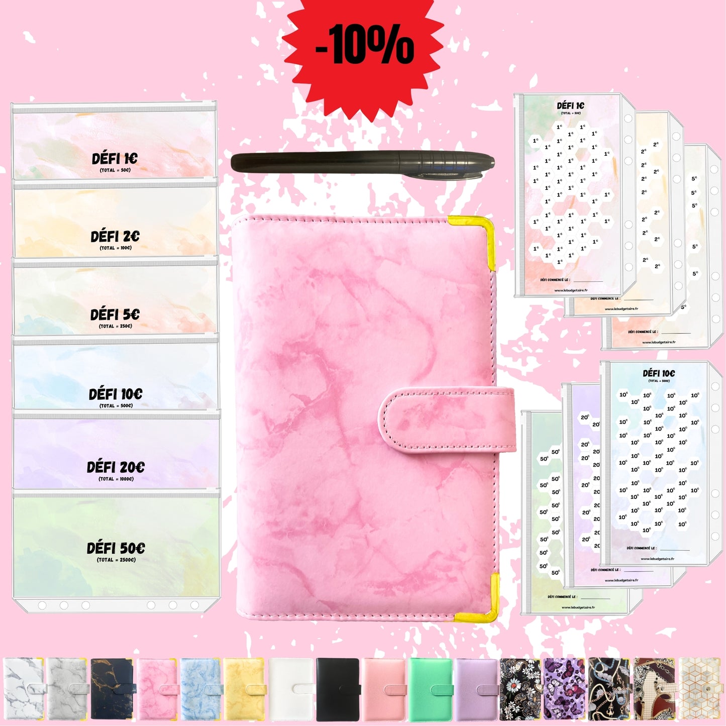 Pack Defi marbre rose