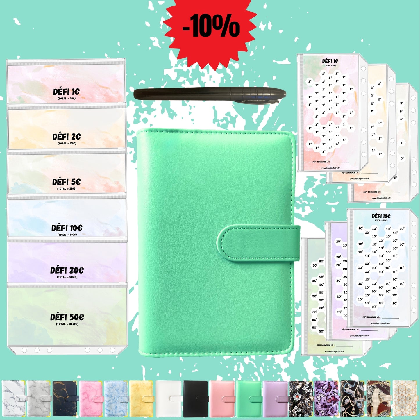 Pack Defi uni turquoise