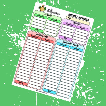 Fiche Gestion Budget (format numérique)